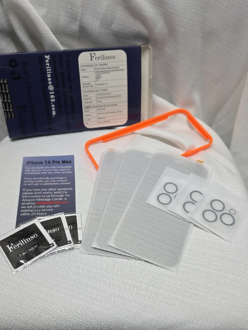 Ferilinso Tempered Glass, Screen Protector, Camera Protectors, Iphone 14 PRO MAX